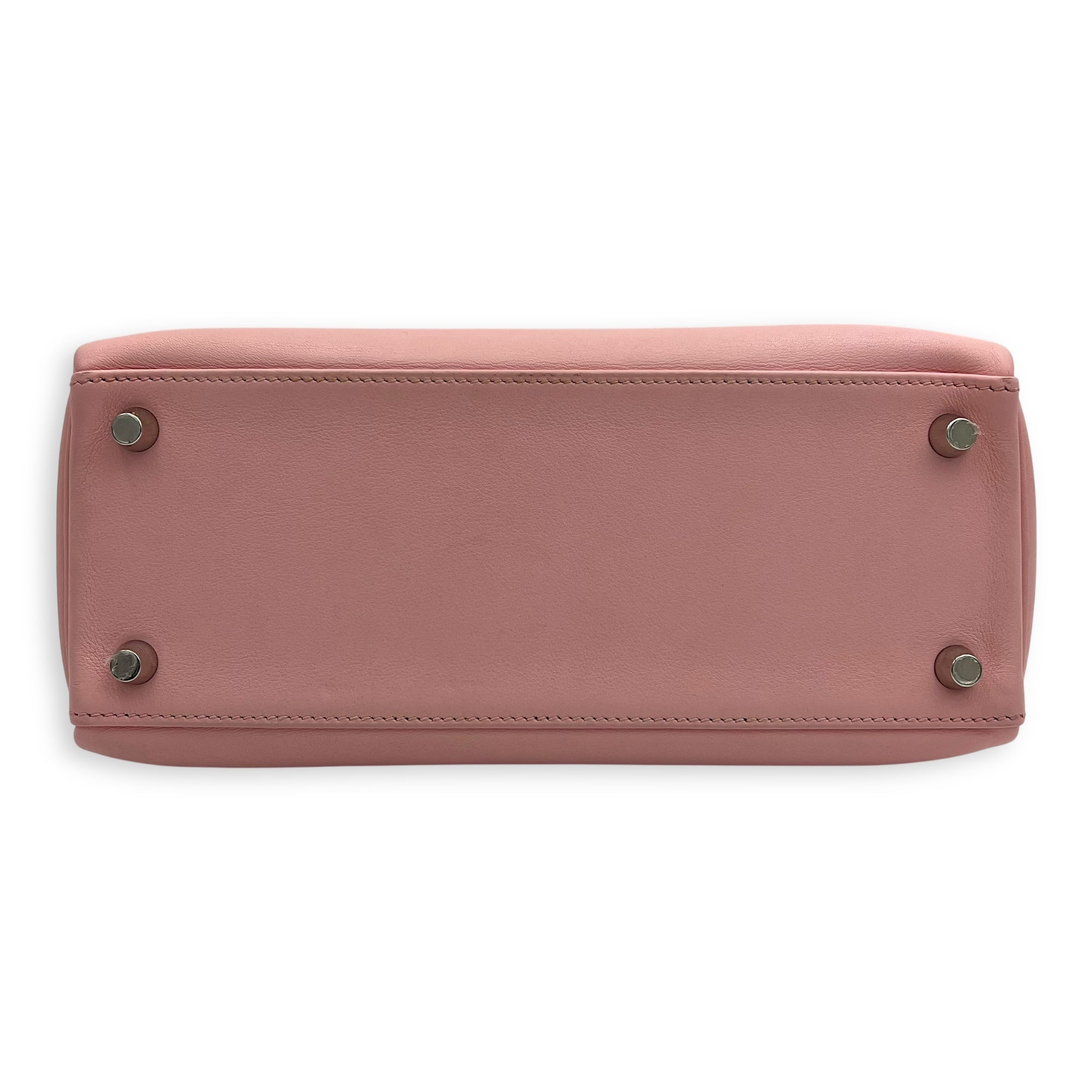 Hermès Kelly 25 Sakura Pink Top Handle Bag in Swift, Palladium hardware_5