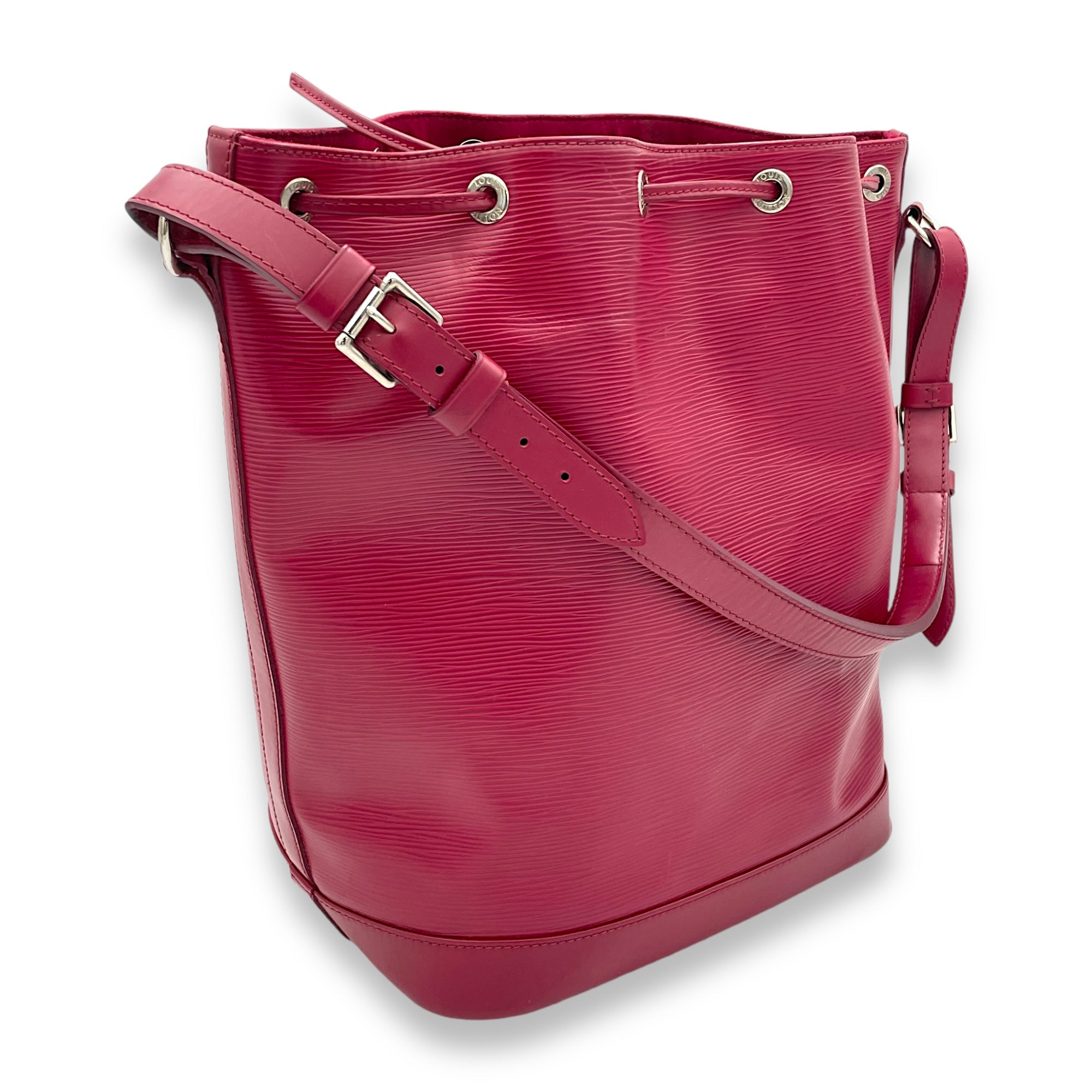 Noe GM Red Bucket Bag in Epi Leather, Gold hardware