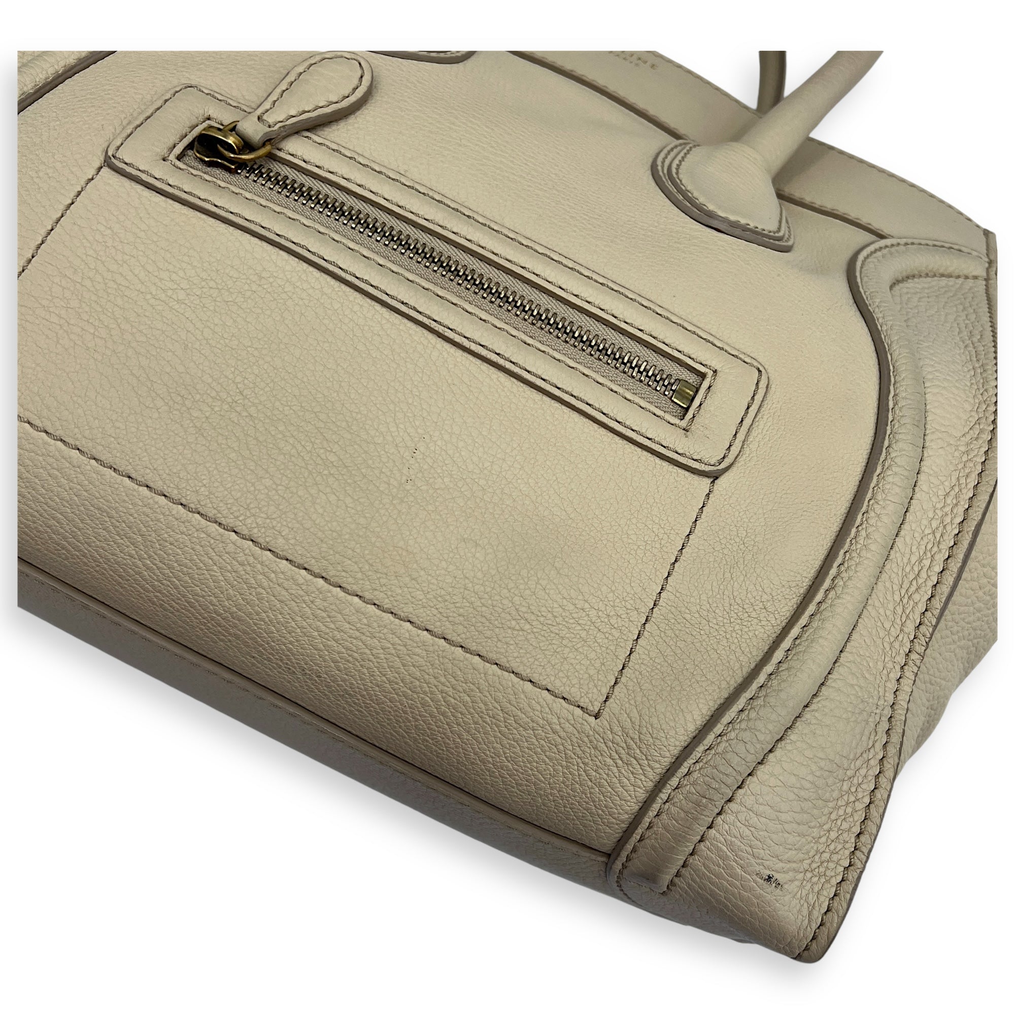 Luggage Mini Top handle bag in Calfskin, Gold Hardware