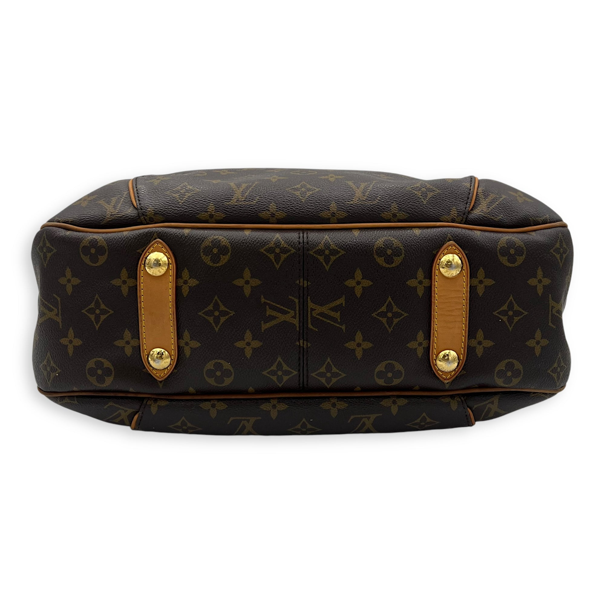 Louis Vuitton Galleria Shoulder Bag Brown in Monogram Coated Canvas, Gold hardware_5