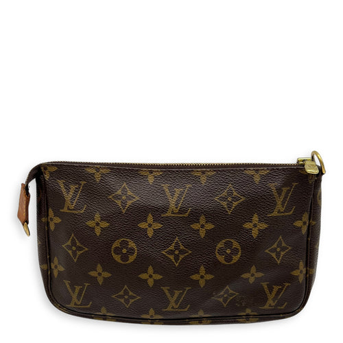 Louis Vuitton Pochette Accessoires Shoulder Bag Brown in Monogram Coated Canvas, Gold hardware_1