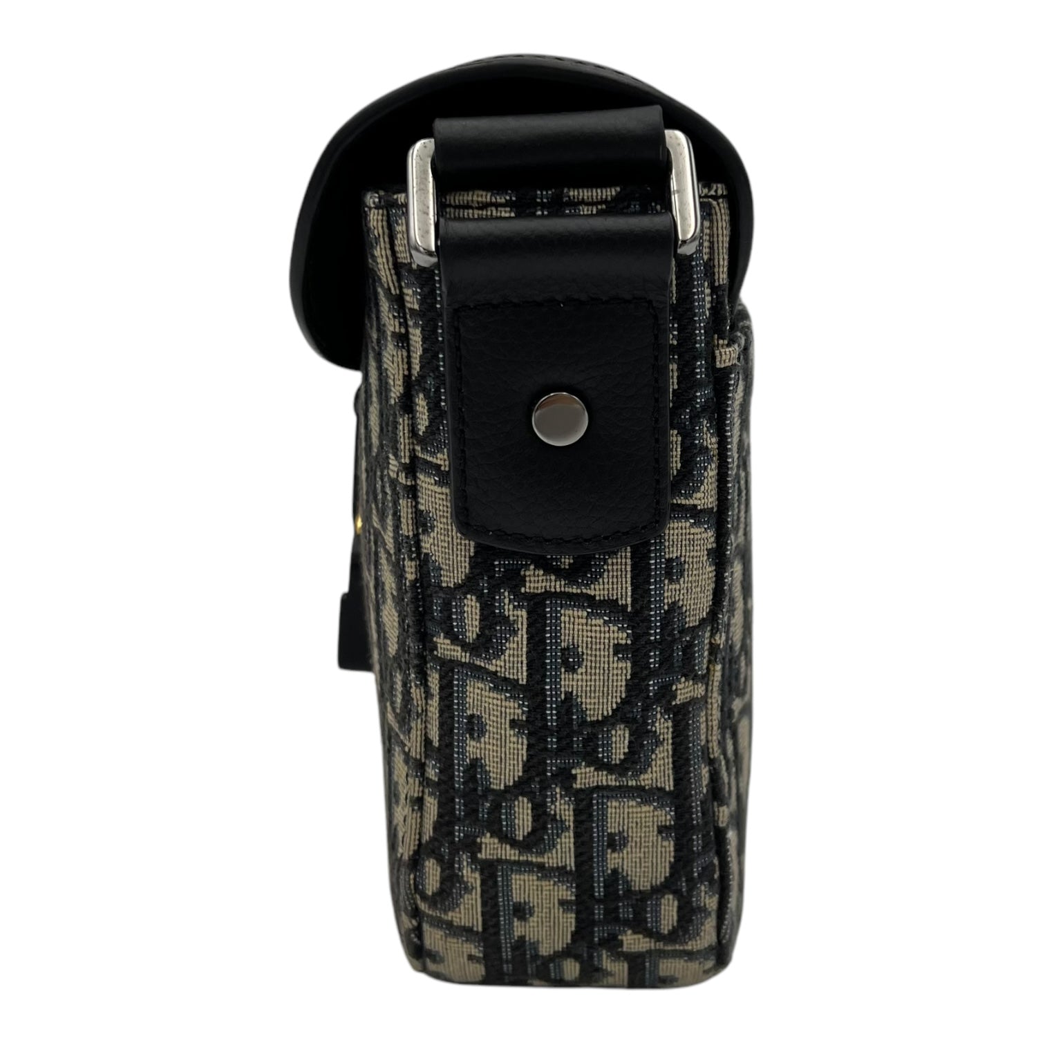 Christian Dior Saddle Brown Messenger in Jacquard, Silver hardware_4