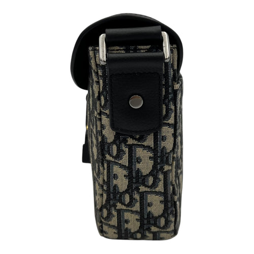 Christian Dior Saddle Brown Messenger in Jacquard, Silver hardware_4
