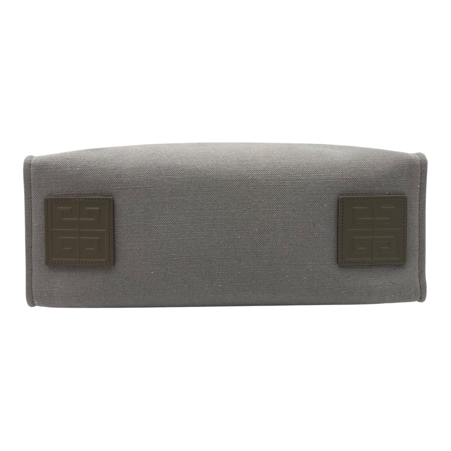 Givenchy Logo Top Handle Bag Grey in Canvas_5