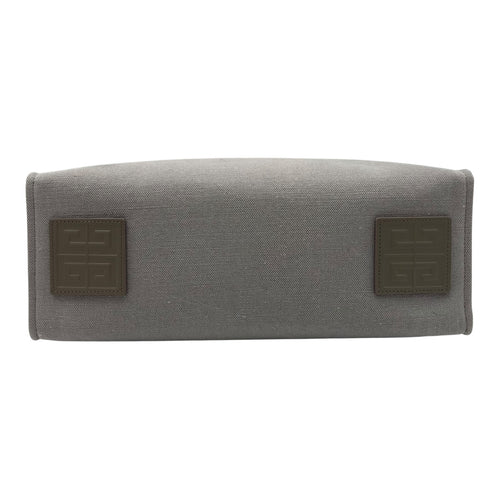 Givenchy Logo Top Handle Bag Grey in Canvas_5