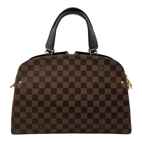 Louis Vuitton Kensington Top Handle Bag Damier Ebene in Coated Canvas, Gold hardware_2