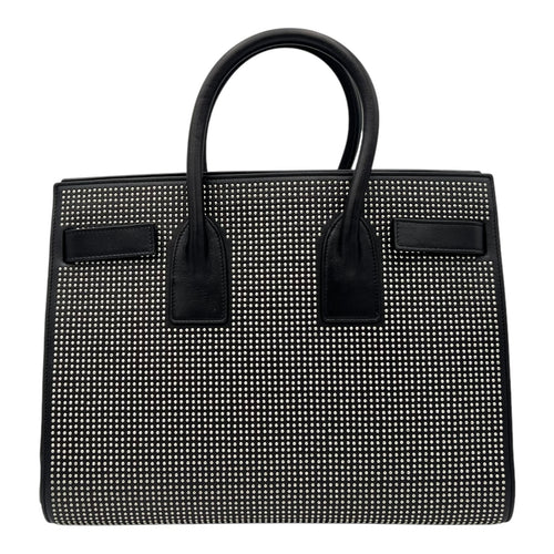 Saint Laurent Sac de Jour Top Handle Bag Black in Calfskin, Silver hardware_2