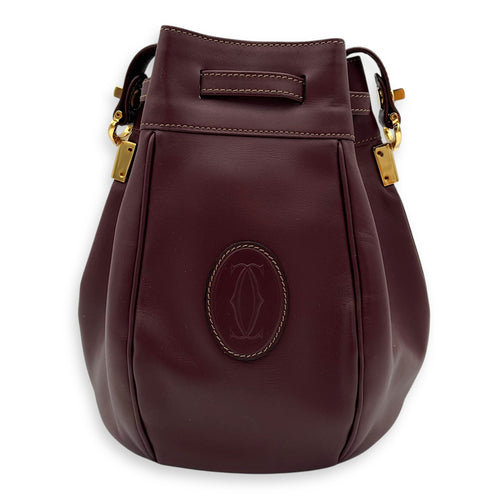 Cartier buck Bucket Bag Red in Calfskin, Gold hardware_2