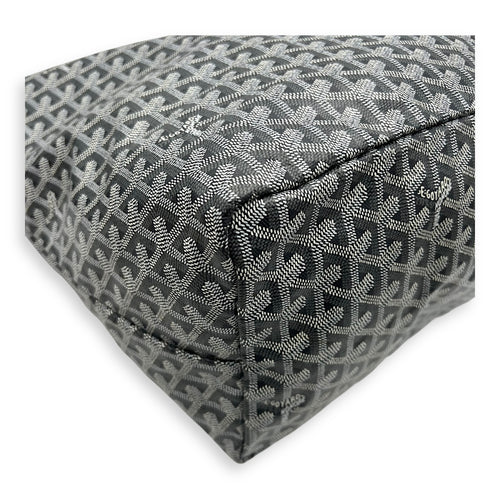 Goyard Saint Louis GM Grey Tote Bag in Coated Canvas, Silver hardware_9