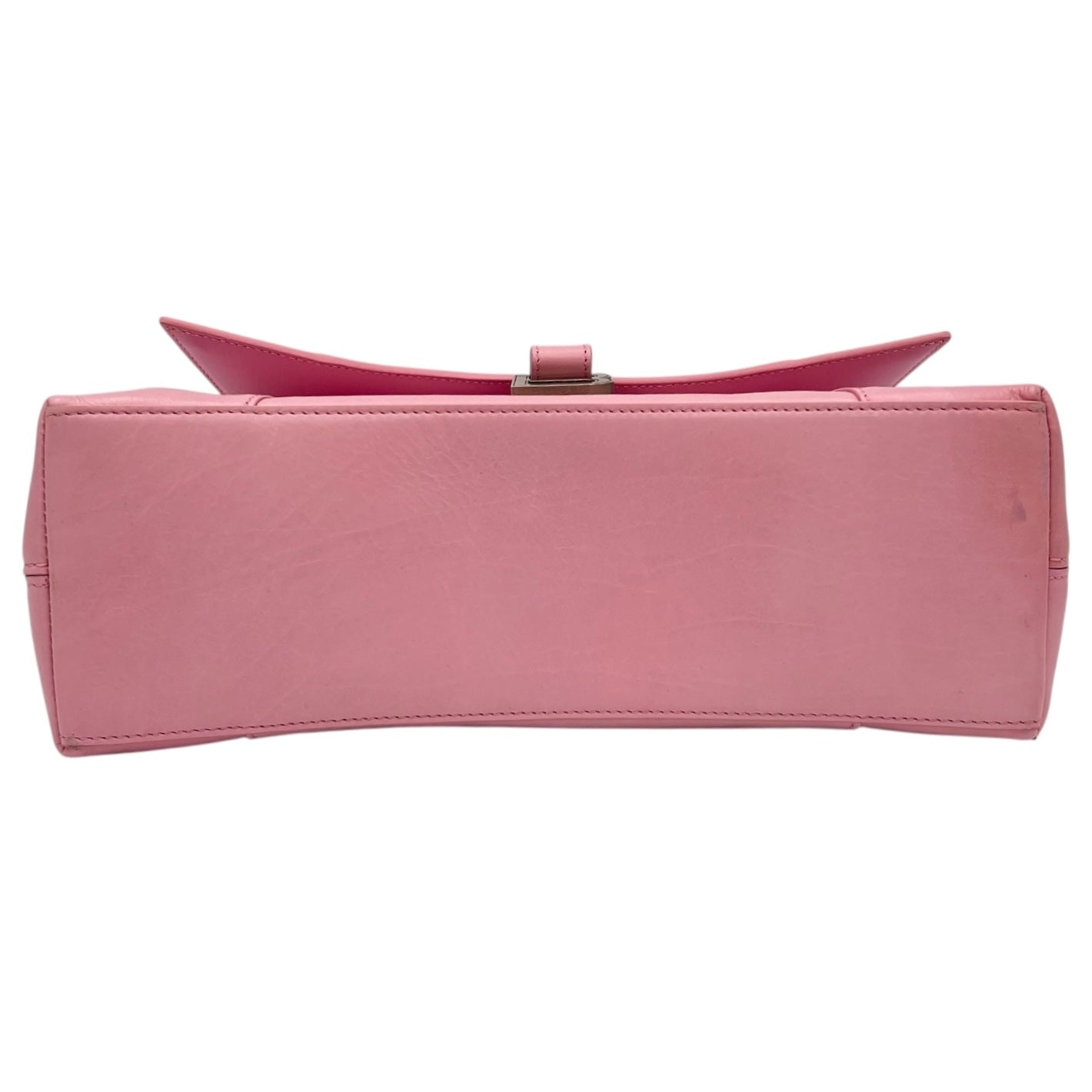 Balenciaga Downtown Shoulder Bag Pink in Calfskin, Silver hardware_5