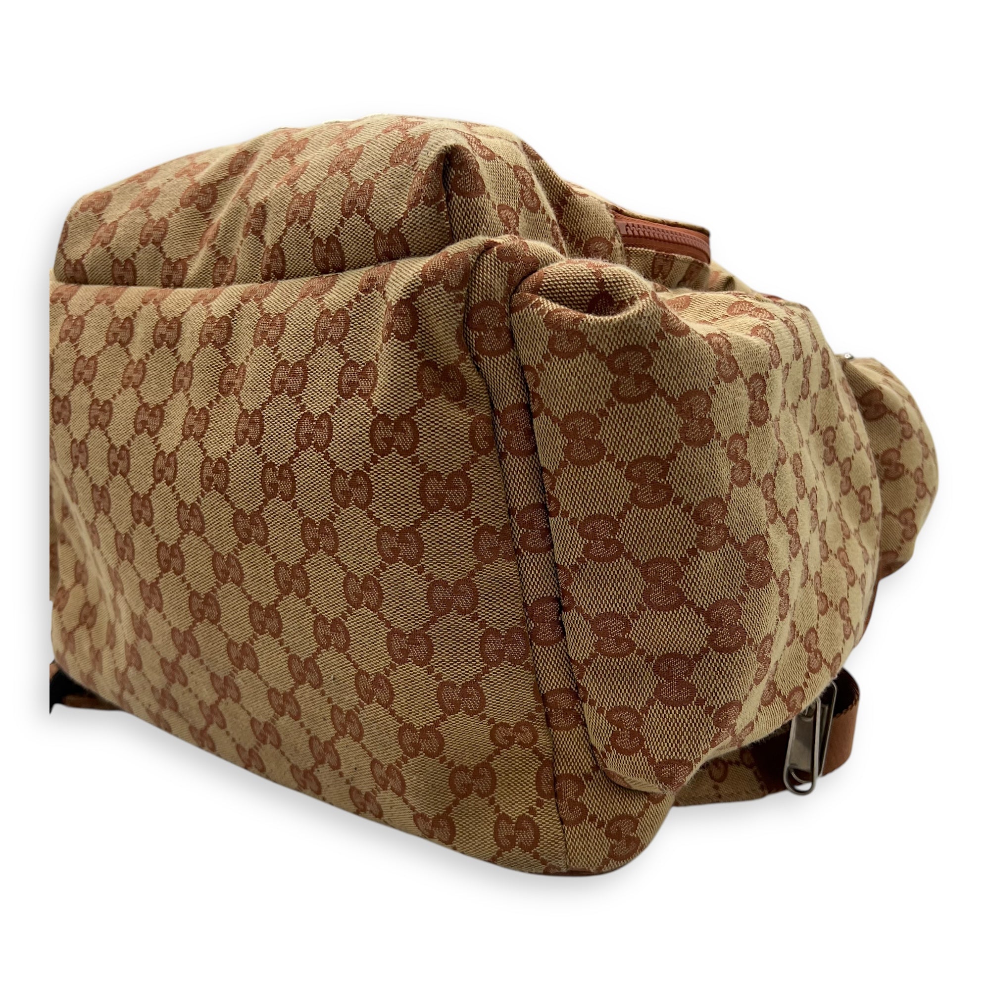 Gucci LA Brown Backpack in Canvas, Silver hardware_9