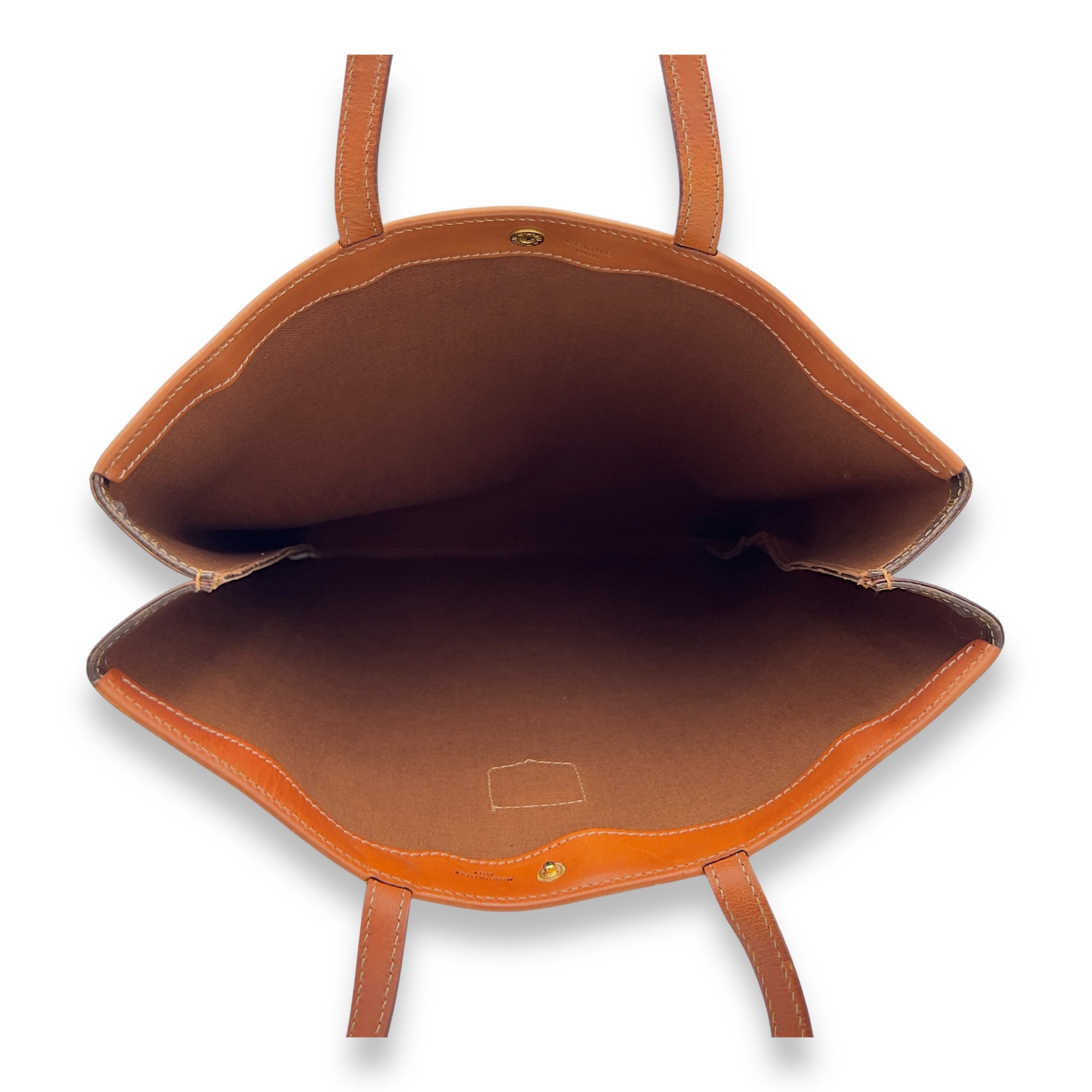 Celine Macadam Tote Bag Brown in Coated Canvas, Gold hardware_6