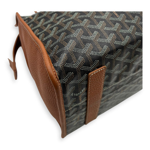 Goyard Hardy PM Brown Shoulder Bag in Coated Canvas, Silver hardware_10