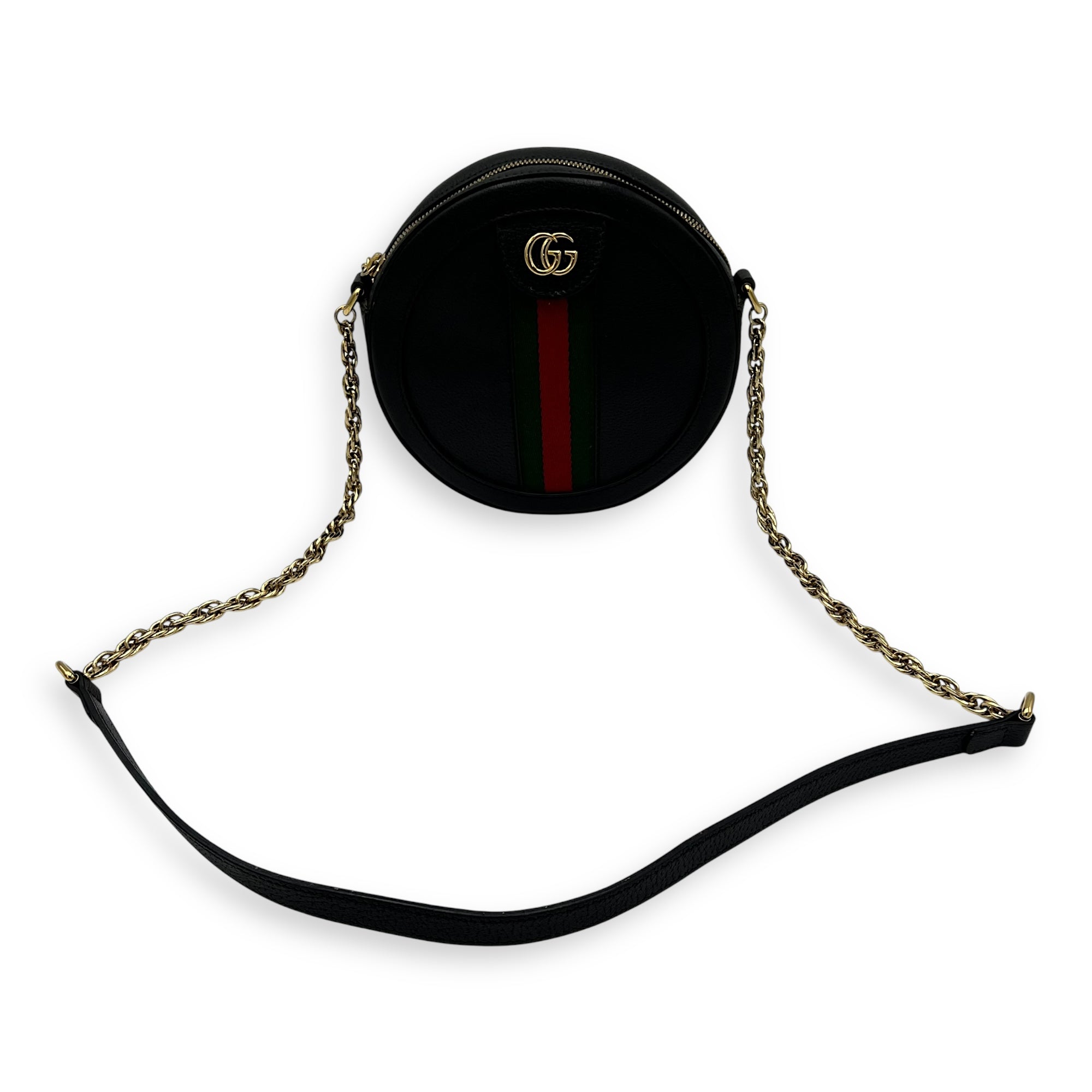 Gucci Ophidia Crossbody Bag Black in Calfskin, Gold hardware_11