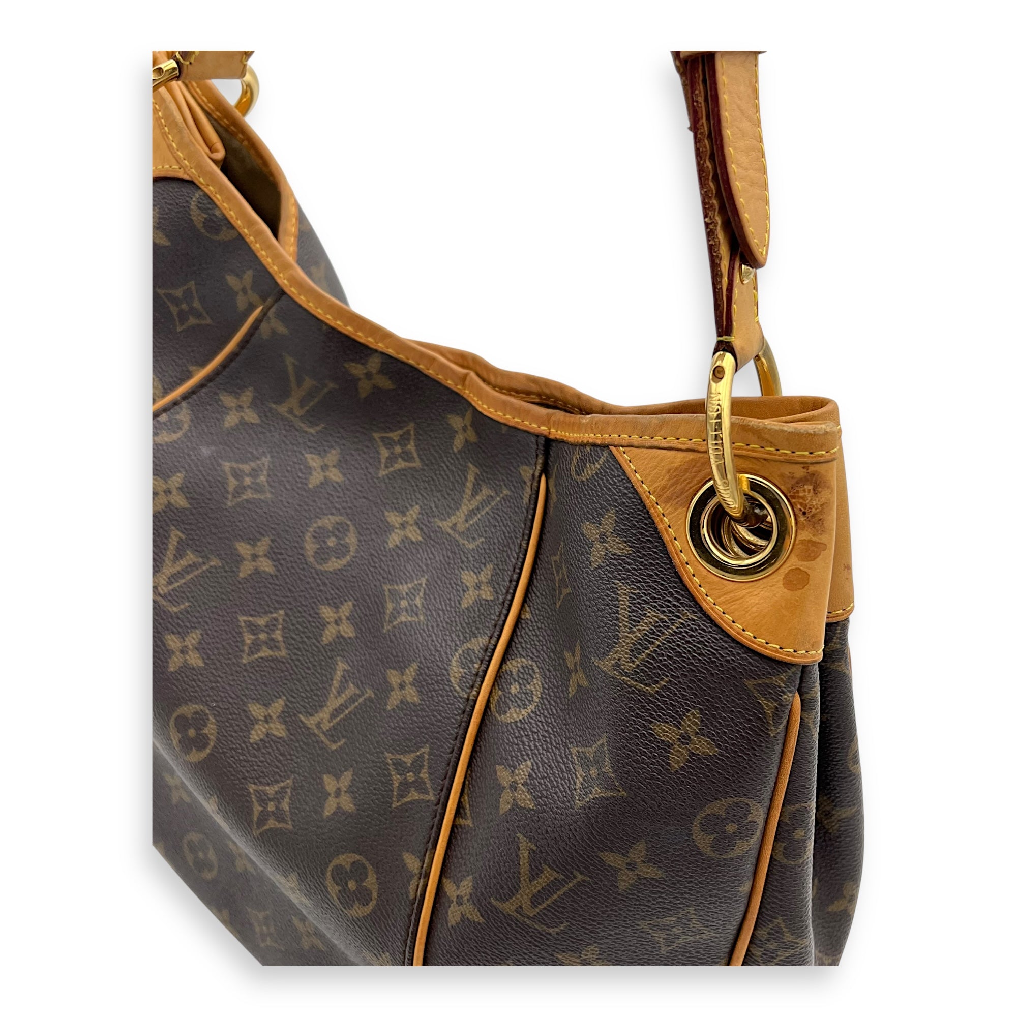 Louis Vuitton Galleria Top Handle Bag MM Brown in Monogram Coated Canvas, Gold hardware_10