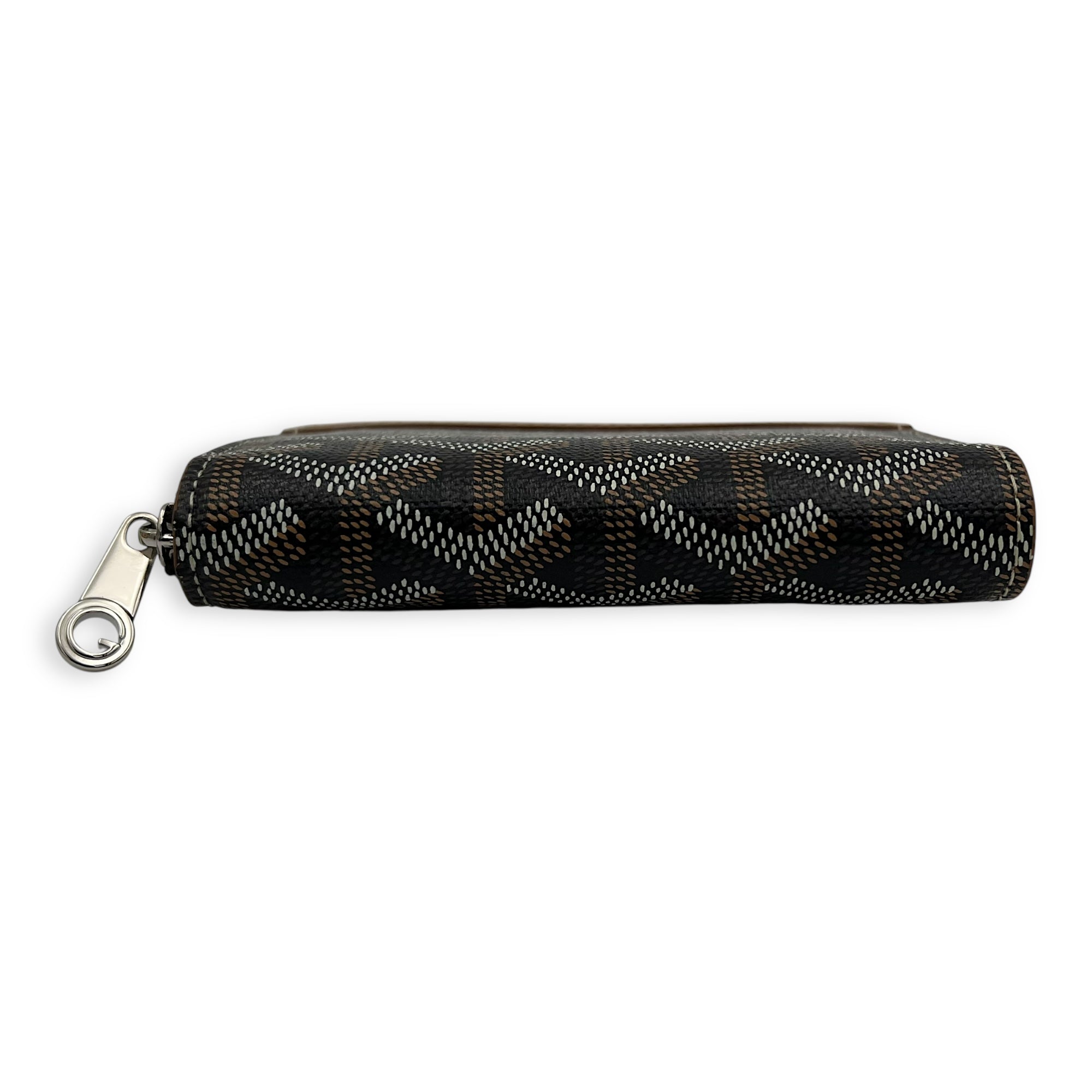 Goyard Matignon Wallet Brown in Coated Canvas, Silver hardware_5