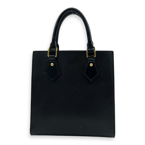 Louis Vuitton Sac Plat Top Handle Bag Black in Epi Leather, Gold hardware_2