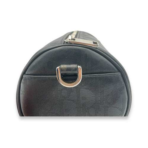 Roller Crossbody Bag Black in Calfskin, Silver hardware