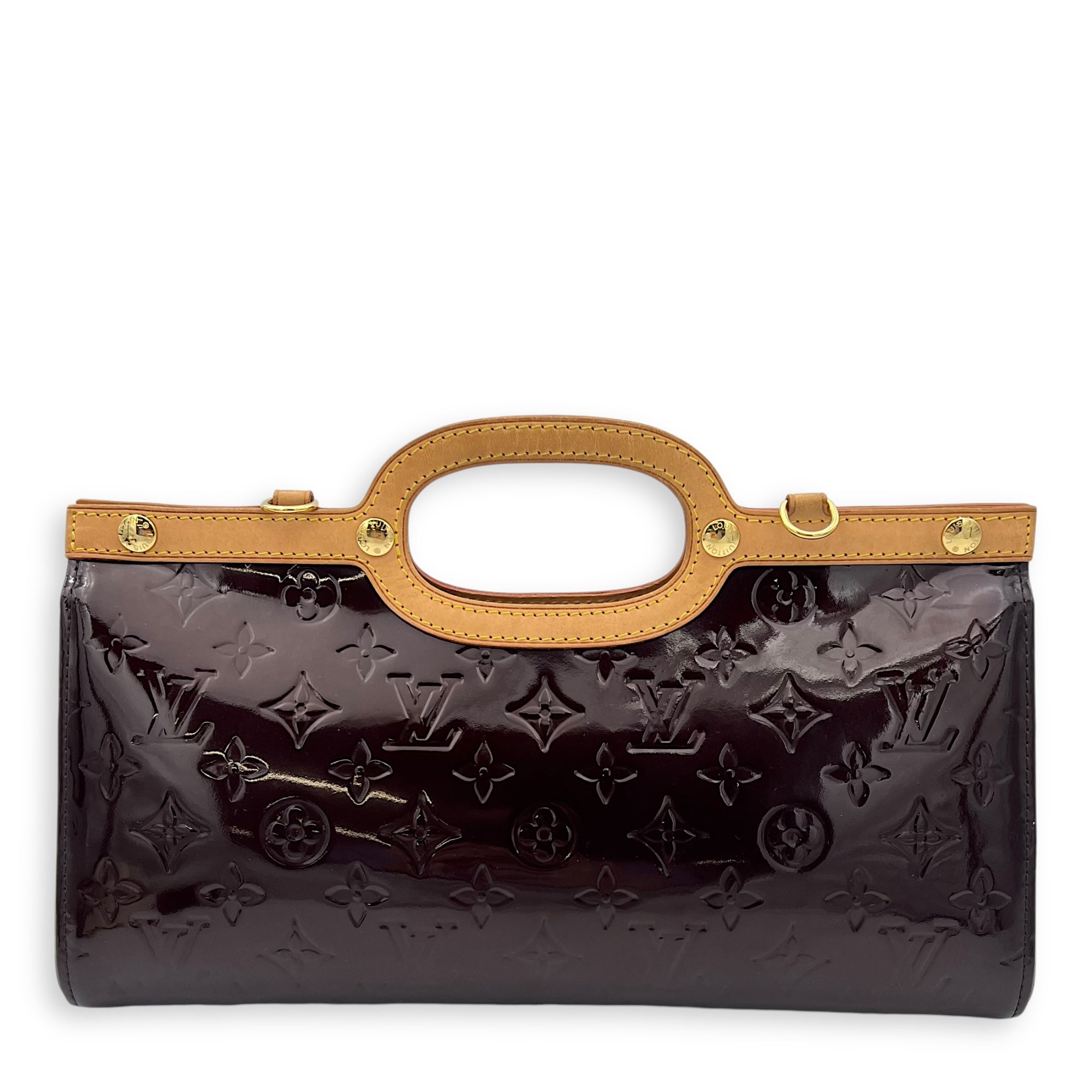 Louis Vuitton Amarante Monogram Vernis Roxbury Drive Red Top Handle Bag in Patent Leather, Gold hardware_1