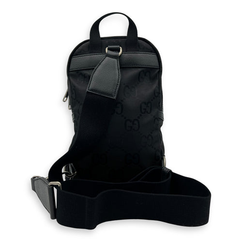 Gucci GG Backpack Black in Nylon, Silver hardware_2