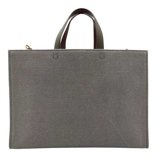 Givenchy Logo Top Handle Bag Grey in Canvas_2