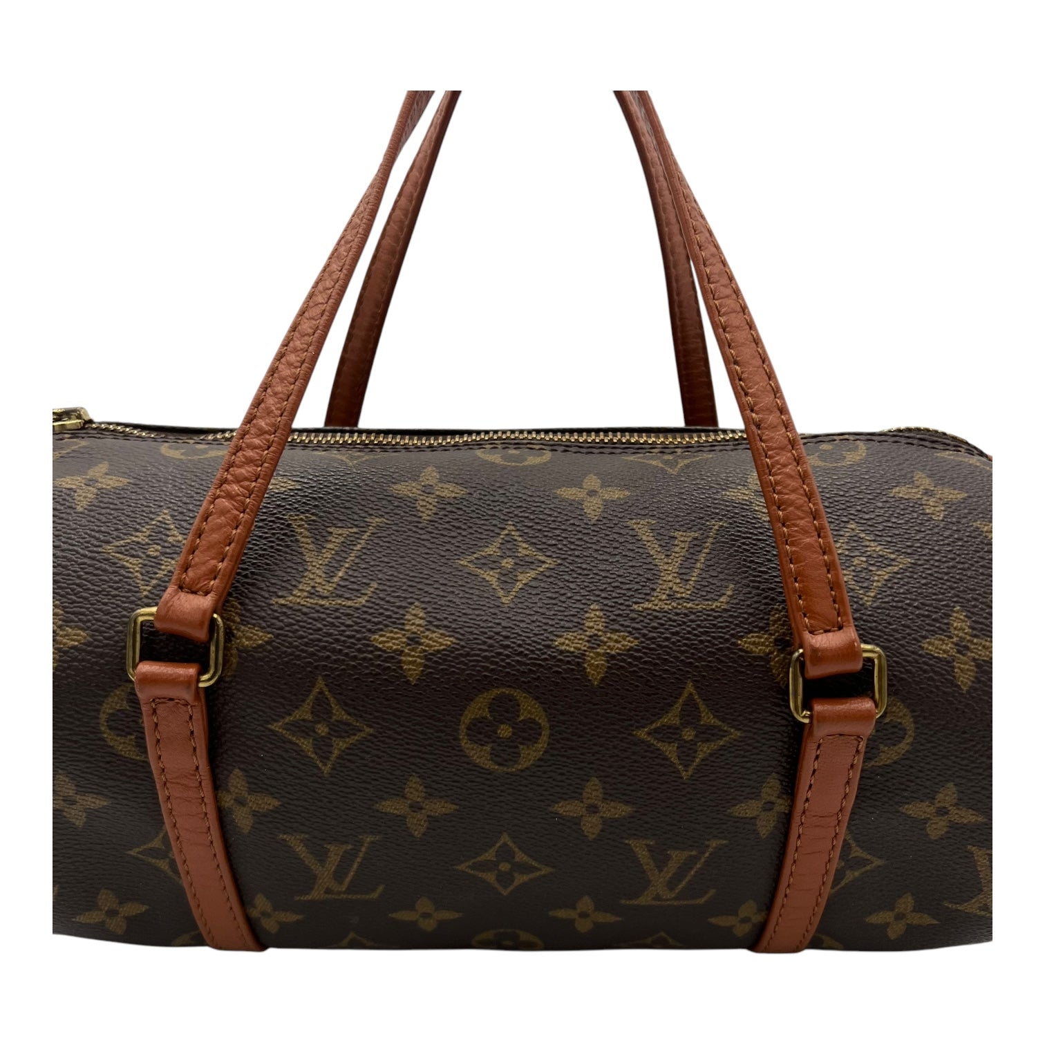 Louis Vuitton Papillon Top Handle Bag 26 Brown in Monogram Coated Canvas, Gold hardware_8