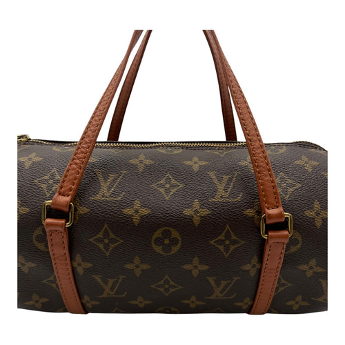 Louis Vuitton Papillon Top Handle Bag 26 Brown in Monogram Coated Canvas, Gold hardware_8