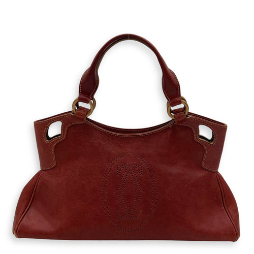Cartier Marcello Top Handle Bag Red in Calfskin, Gold hardware_4