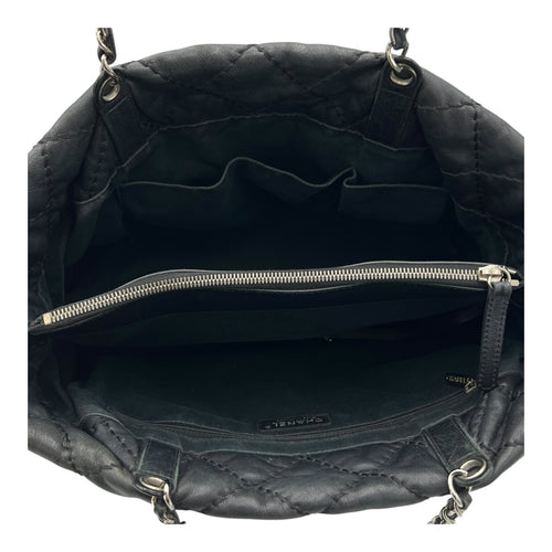 Chanel Wild stitch  Tote Bag Blue in Linen, Silver hardware_6