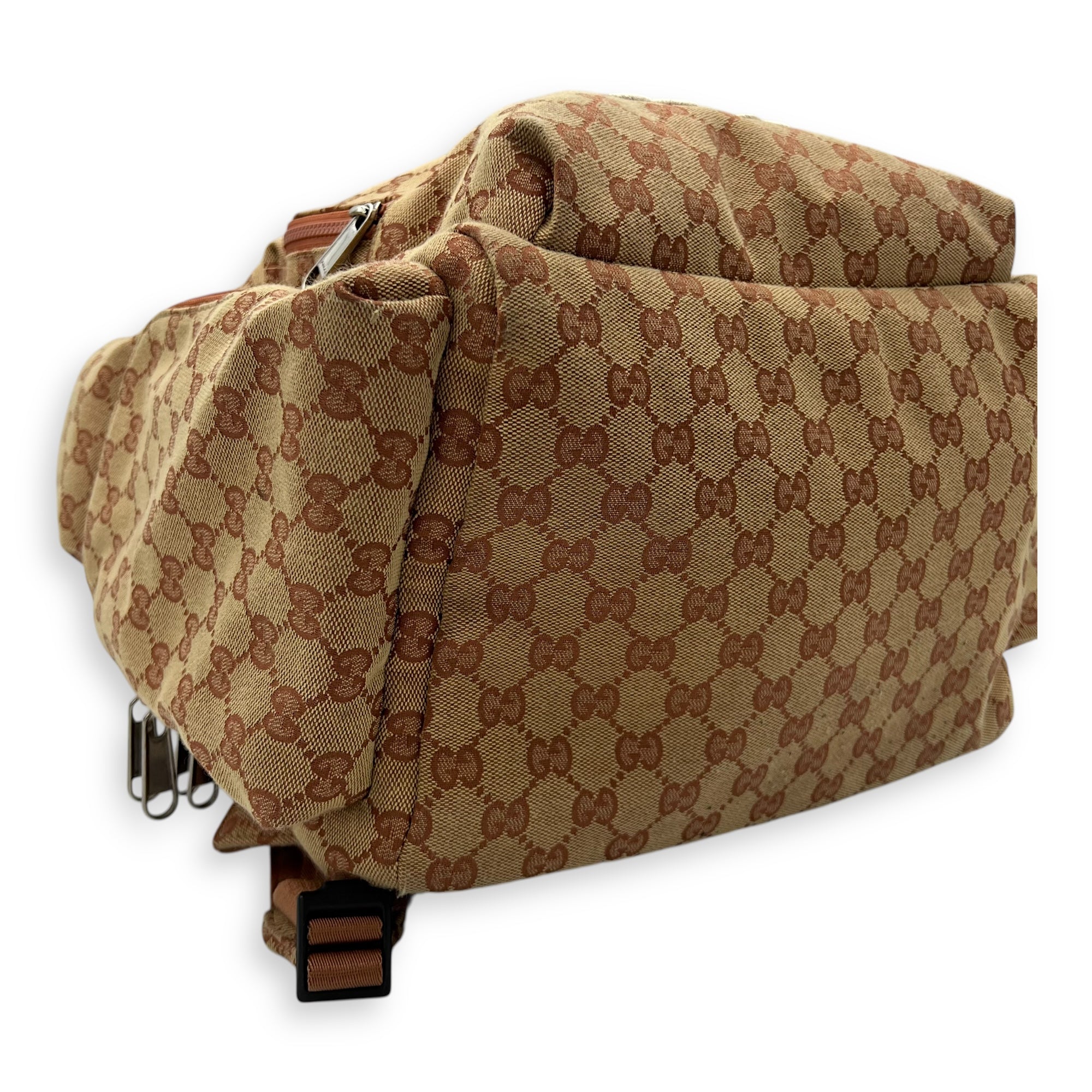 Gucci LA Brown Backpack in Canvas, Silver hardware_8