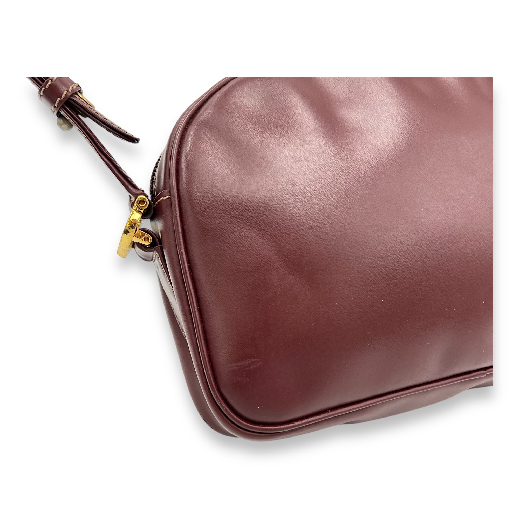 Cartier Must de Shoulder Bag Red in Calfskin, Gold hardware_8