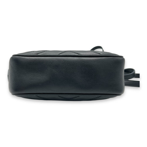 Gucci GG Marmont Crossbody Bag Mini Black in Calfskin, Gold hardware_5