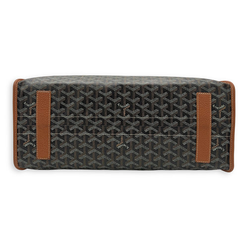 Goyard Hardy PM Brown Shoulder Bag in Coated Canvas, Silver hardware_5