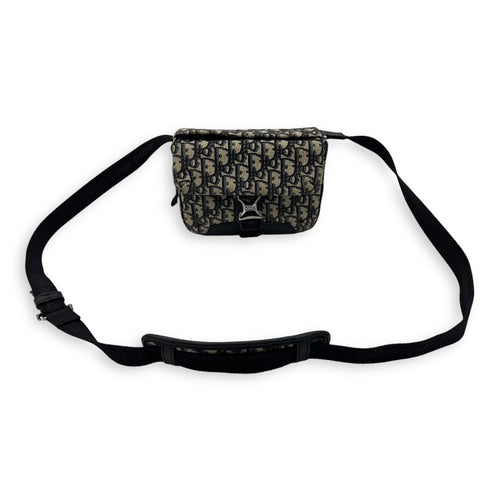 Christian Dior Oblique Blue Crossbody Bag in Jacquard, Silver hardware_14