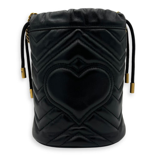 Gucci GG Bucket Bag Black in Calfskin, Gold hardware_2