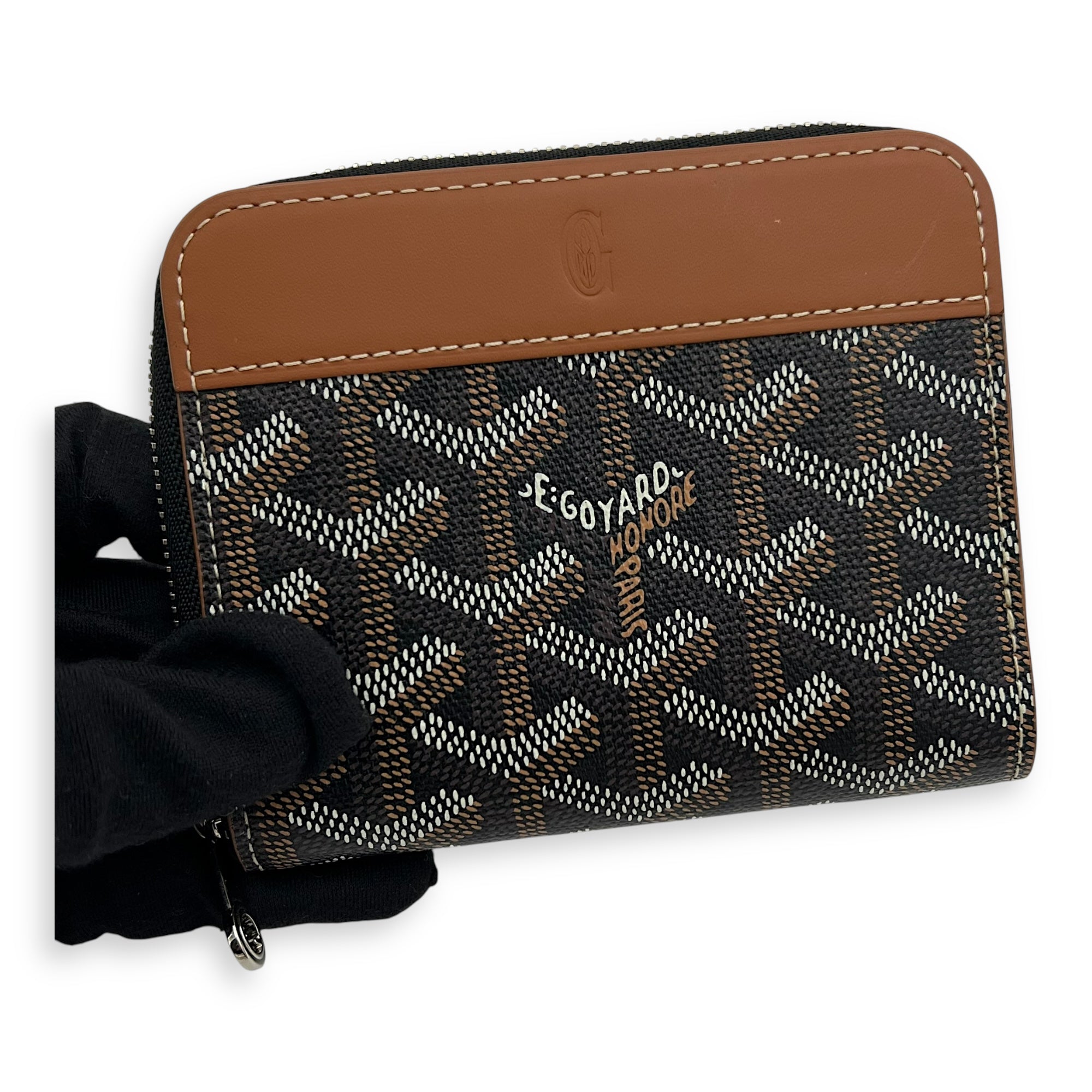 Goyard Matignon Wallet Brown in Coated Canvas, Silver hardware_7