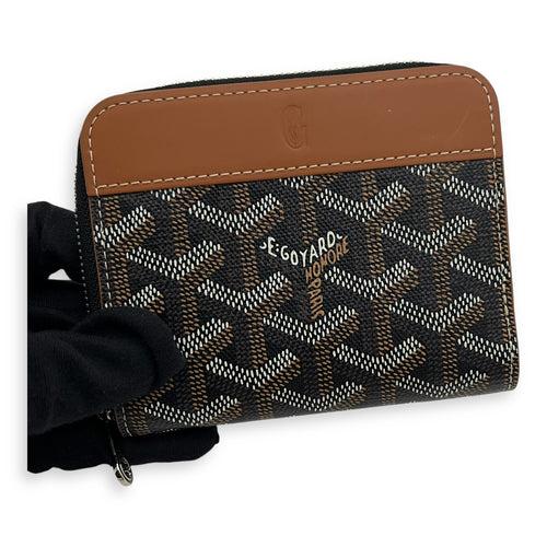 Goyard Matignon Wallet Brown in Coated Canvas, Silver hardware_7