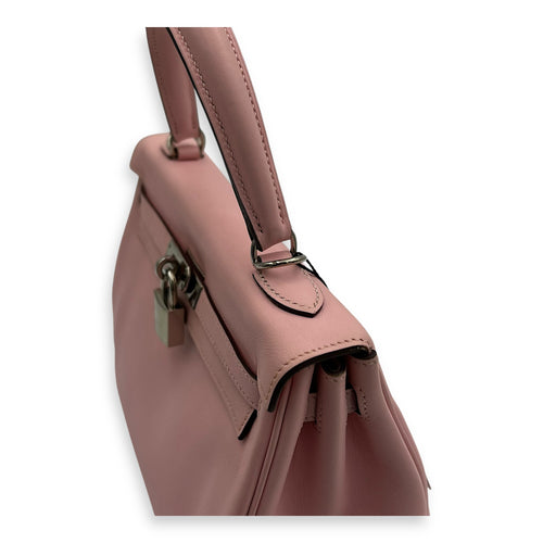 Hermès Kelly 25 Sakura Pink Top Handle Bag in Swift, Palladium hardware_7