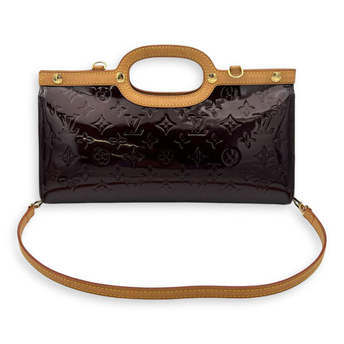 Louis Vuitton Amarante Monogram Vernis Roxbury Drive Red Top Handle Bag in Patent Leather, Gold hardware_10