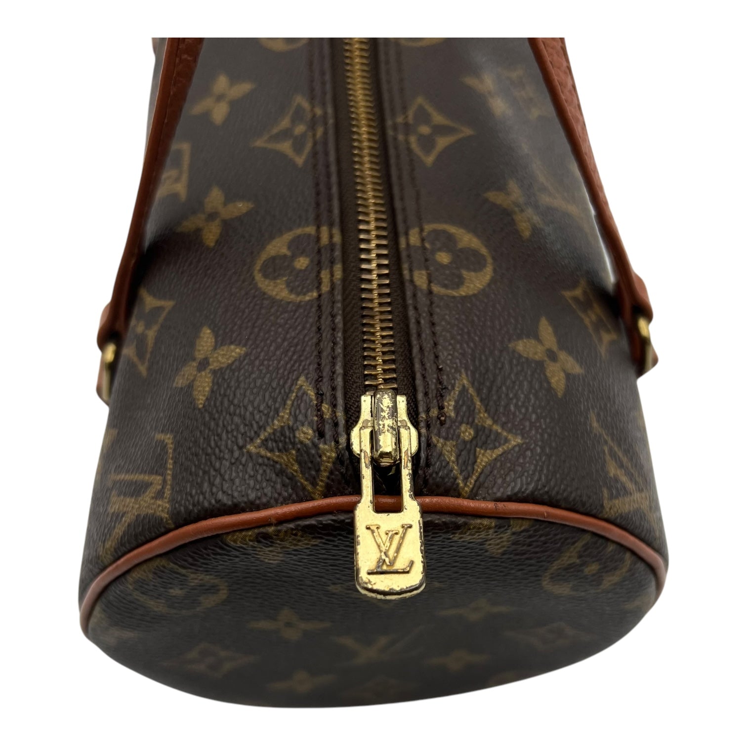 Louis Vuitton Papillon Top Handle Bag 26 Brown in Monogram Coated Canvas, Gold hardware_9