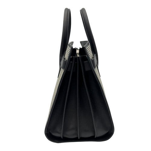 Saint Laurent Sac de Jour Top Handle Bag Black in Calfskin, Silver hardware_4
