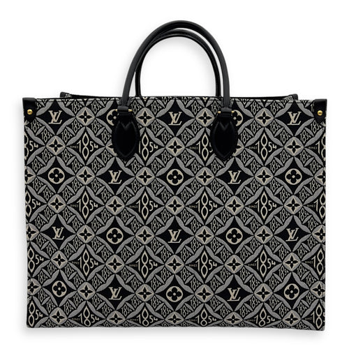 Louis Vuitton OnTheGo Tote Bag Black in Canvas, Gold hardware_1