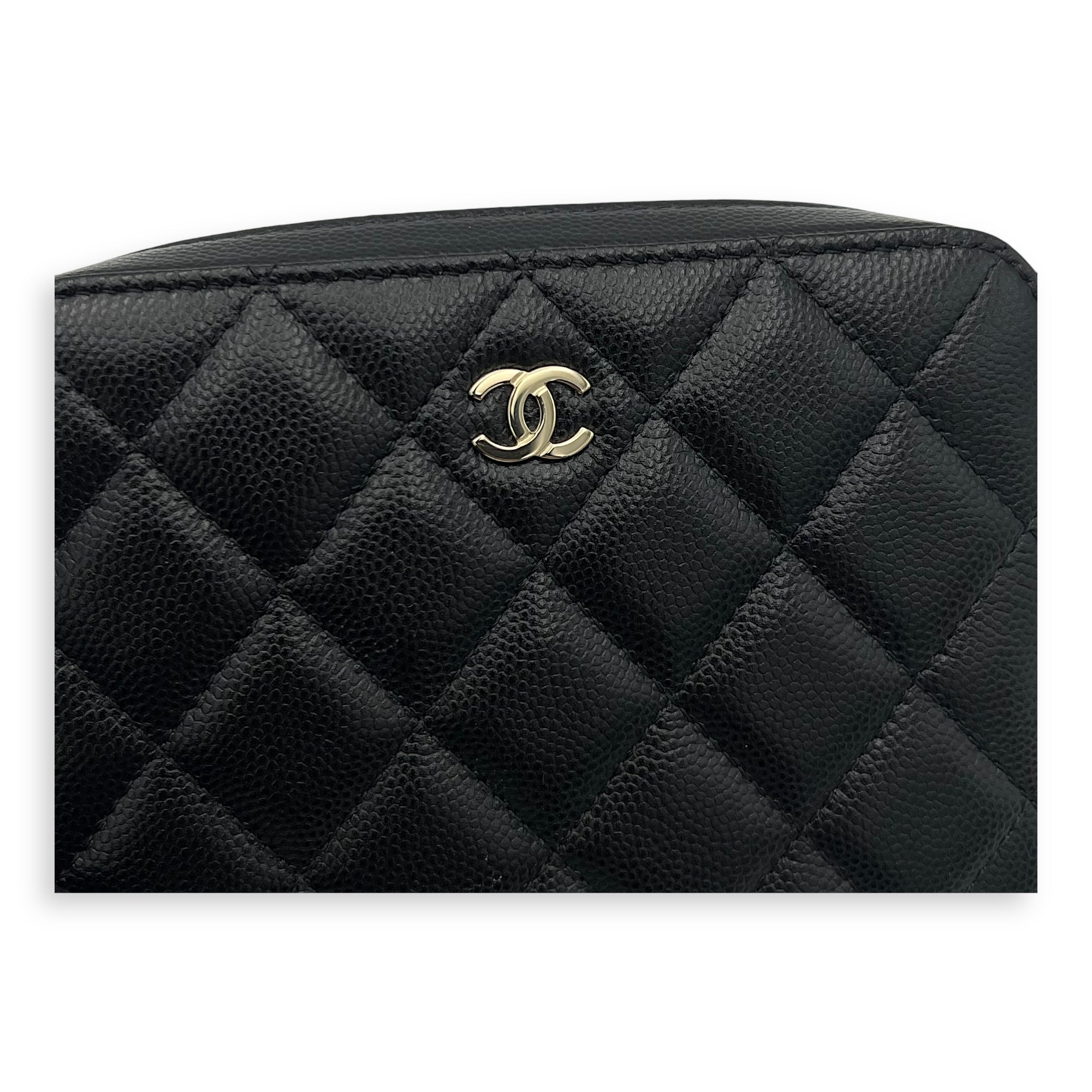 Chanel Vanity Crossbody Bag Black in Caviar Leather, Gold hardware_7
