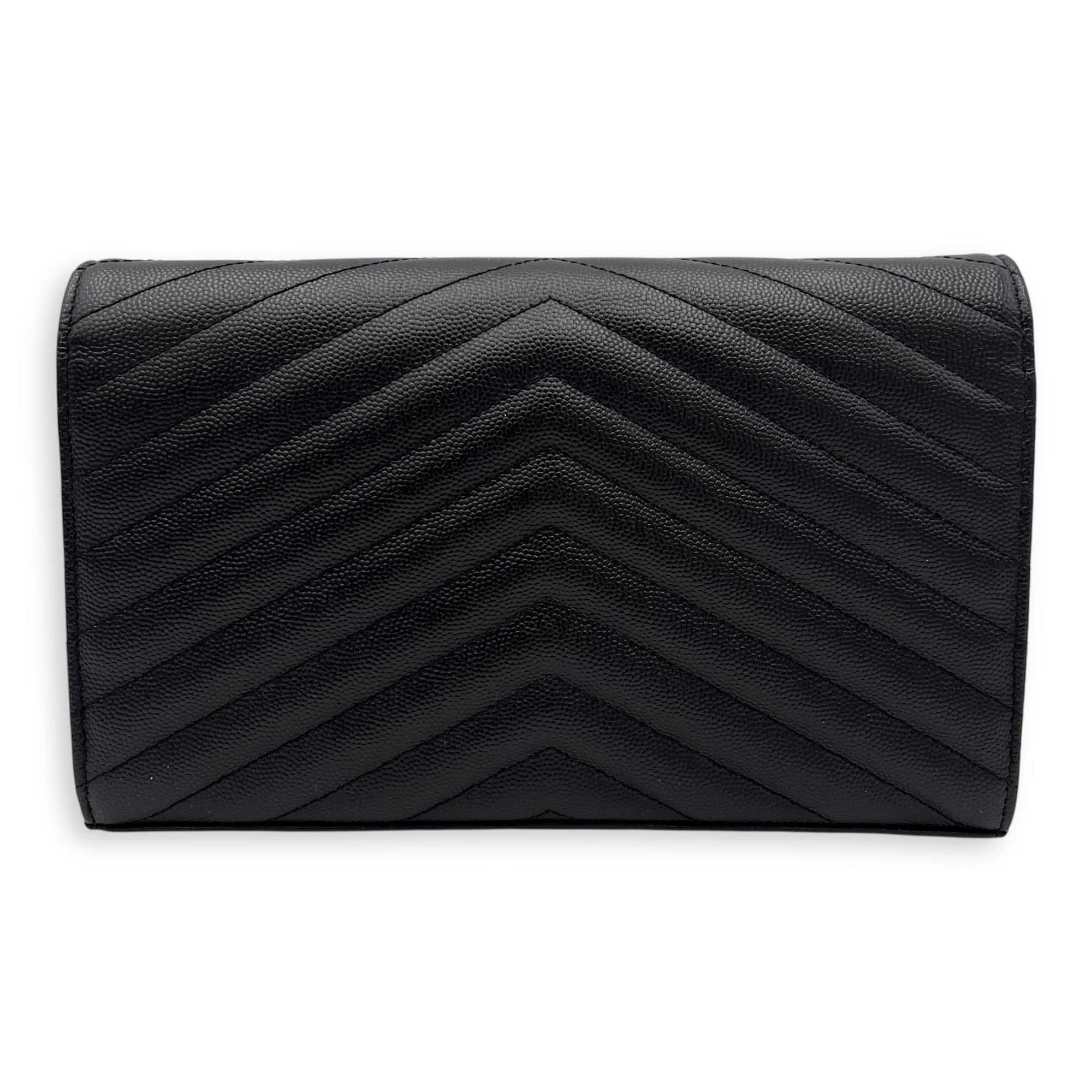 Saint Laurent Woc Crossbody Bag Medium Black in Calfskin, Gold hardware_2