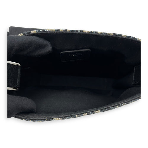 Christian Dior Oblique Blue Crossbody Bag in Jacquard, Silver hardware_6