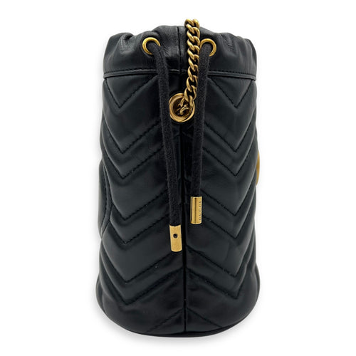 Gucci GG Bucket Bag Black in Calfskin, Gold hardware_4
