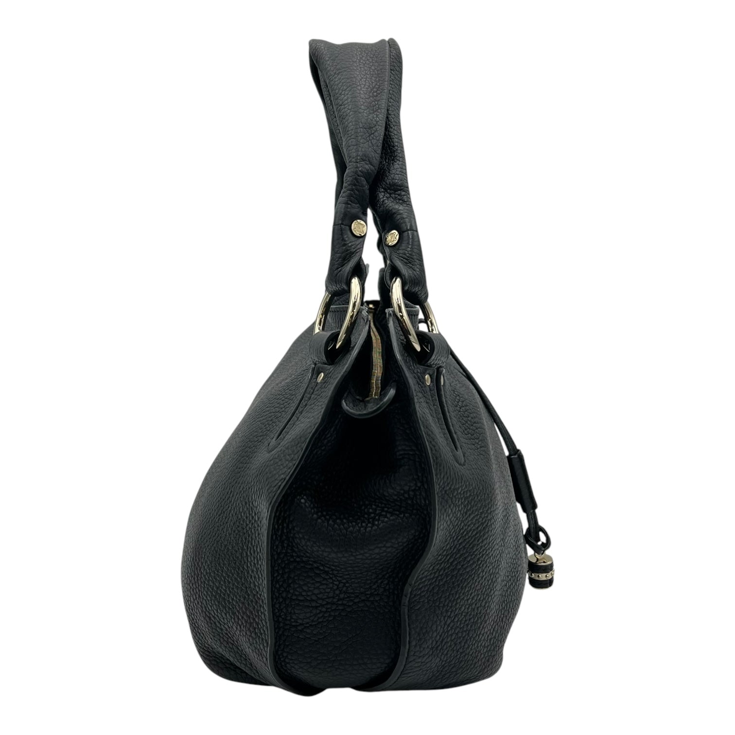 Bittersweet  Top Handle Bag Medium Black in Calfskin, Gold hardware