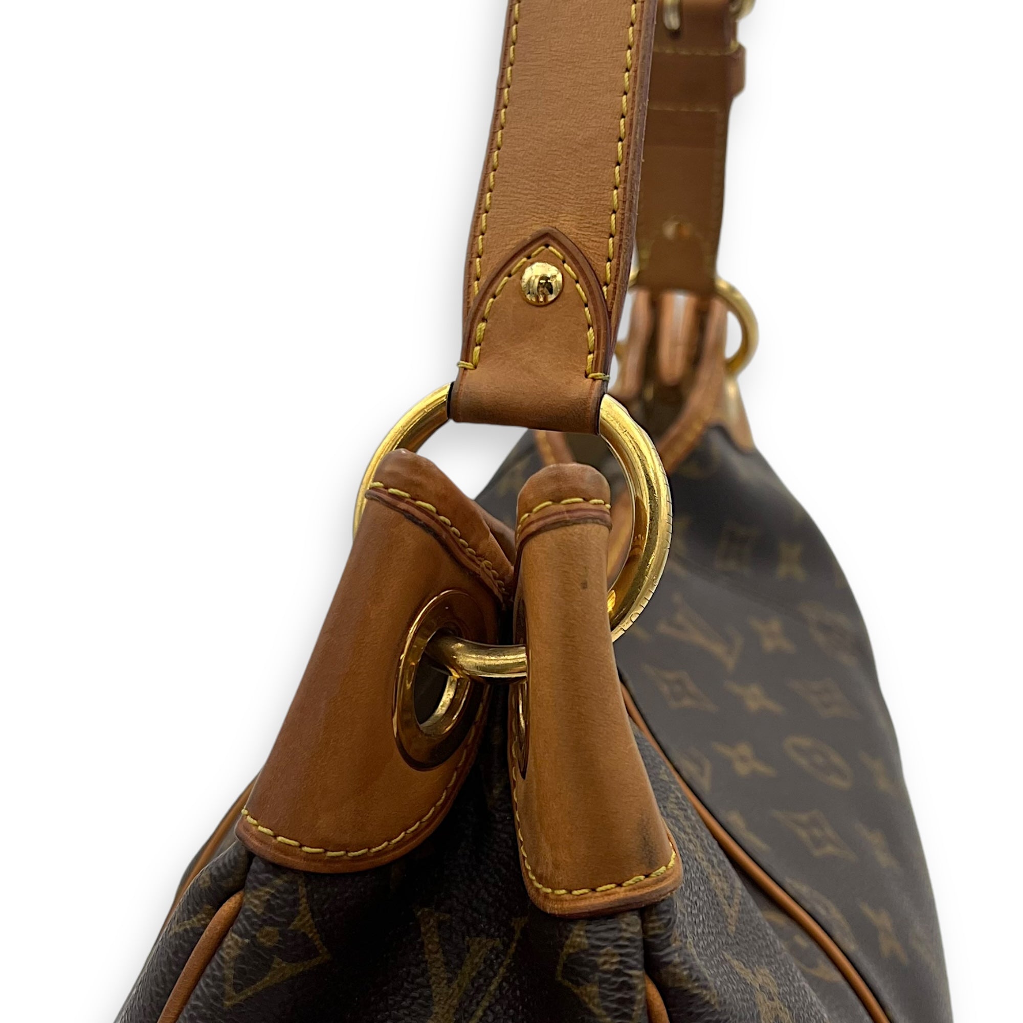 Louis Vuitton Galleria Shoulder Bag Brown in Monogram Coated Canvas, Gold hardware_9