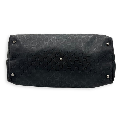 Gucci GG Tote Bag Black in Coated Canvas, Gunmetal hardware_5