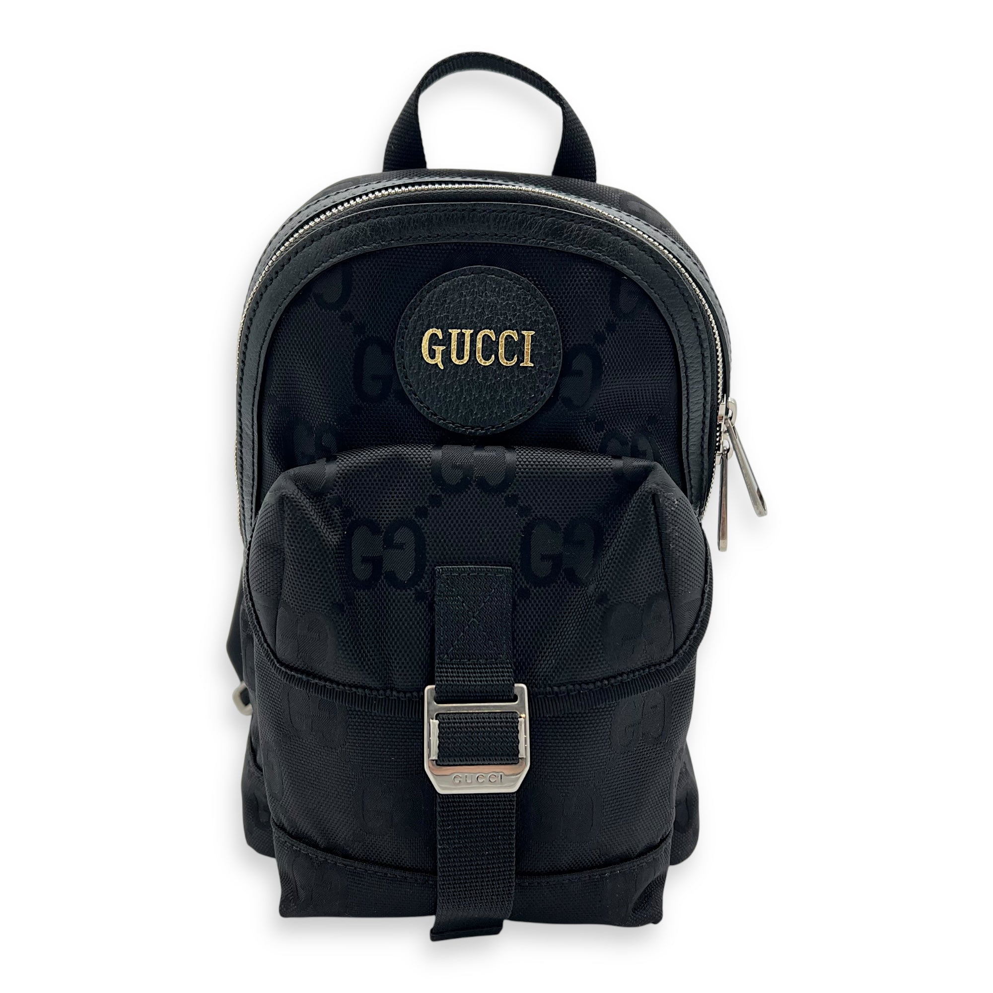 Gucci GG Backpack Black in Nylon, Silver hardware Singapore